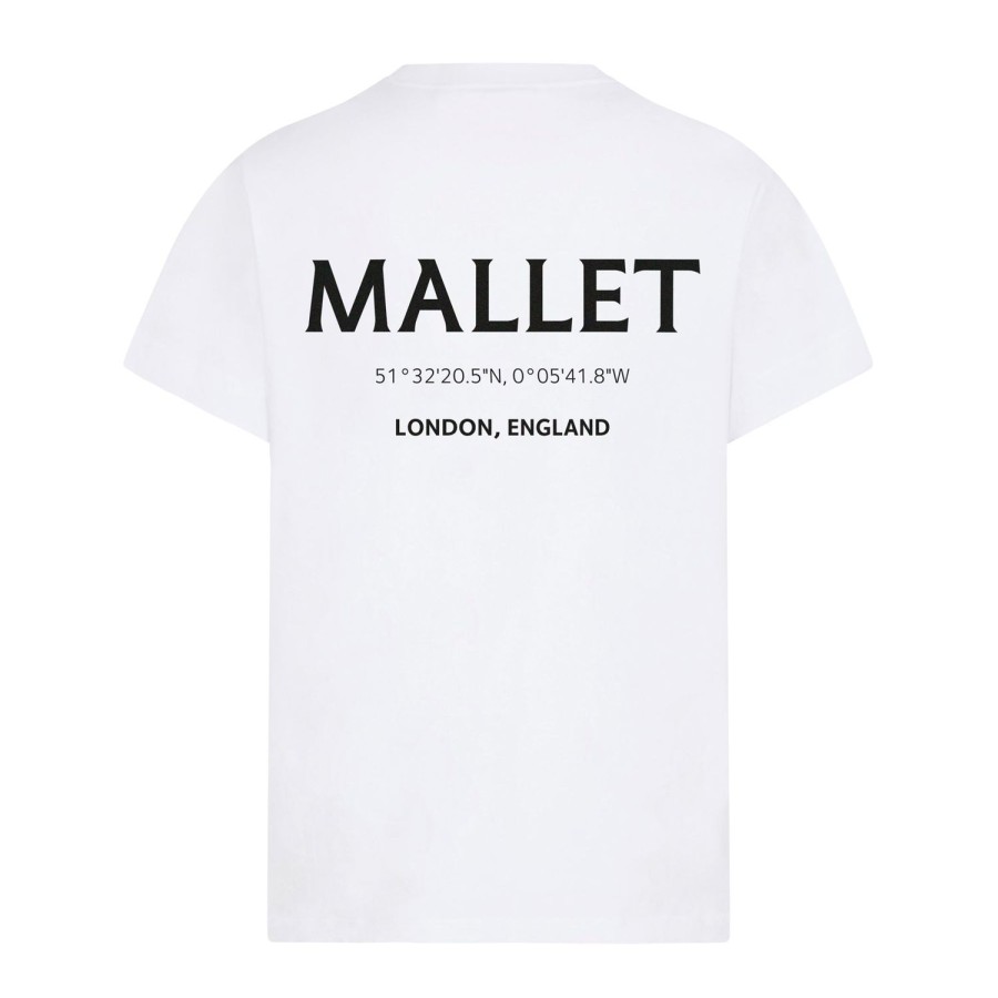 Mallet Mallet Coordinates Logo Print Tee - White | Essentials